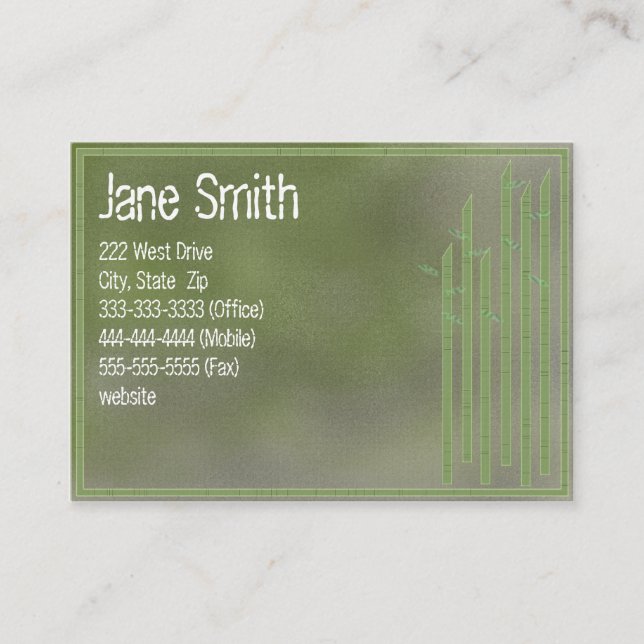 Bamboo Business Cards (Front)