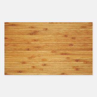 Bamboo Butcher Block Rectangular Sticker