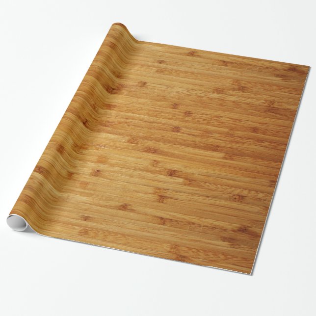 Bamboo Butcher Block Wrapping Paper (Unrolled)