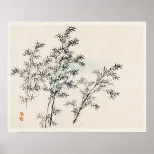Bamboo by Kōno Bairei (1844-1895) Poster