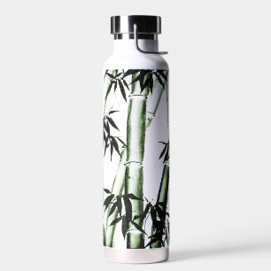 Bamboo Chinese Art - one - green Water Bottle