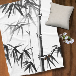 Bamboo - Chinese Style - unframed Fleece Blanket