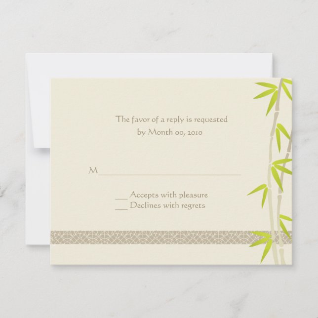 Bamboo Design Reply cards (Front)