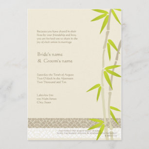 Bamboo Design Wedding Invitations