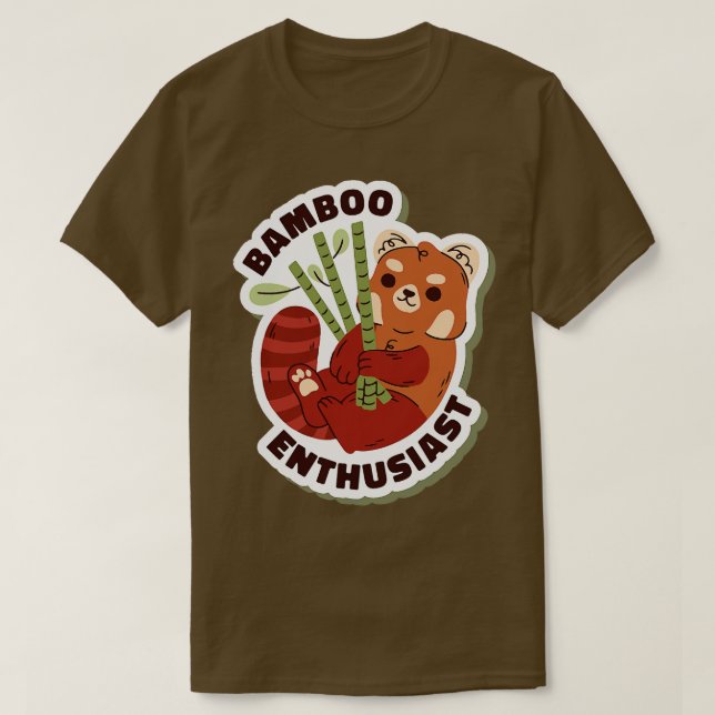 Bamboo Enthusiast Red Panda T-Shirt (Design Front)