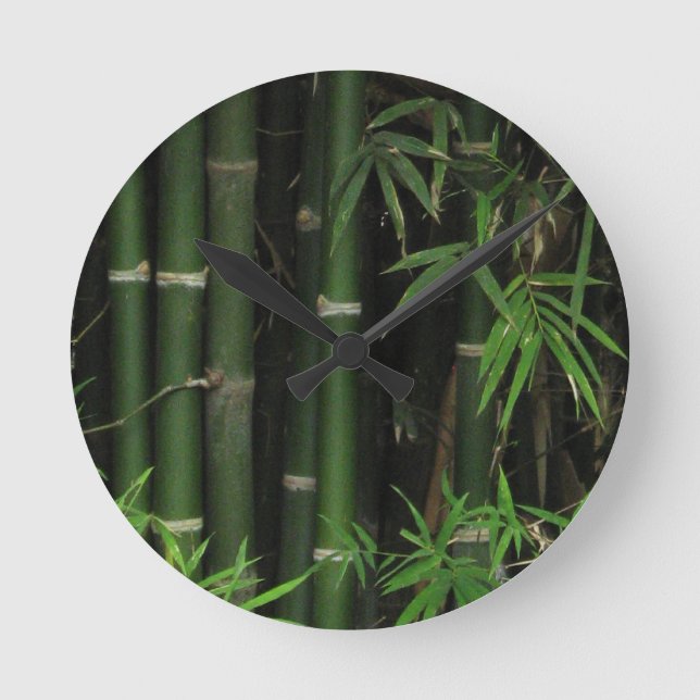 Bamboo ... Fao Rai, Nong Khai, Isaan, Thailand Round Clock (Front)