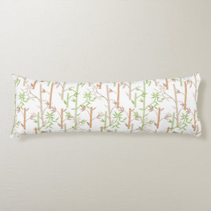 Bamboo Foliage Oriental Greenery Leaves Body Cushion