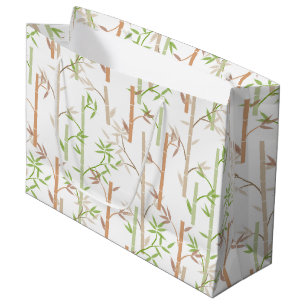 Bamboo Foliage Oriental Greenery Leaves Large Gift Bag