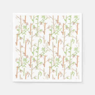 Bamboo Foliage Oriental Greenery Leaves Napkin