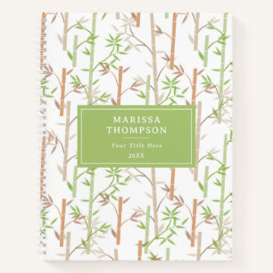 Bamboo Foliage Oriental Greenery Leaves Notebook