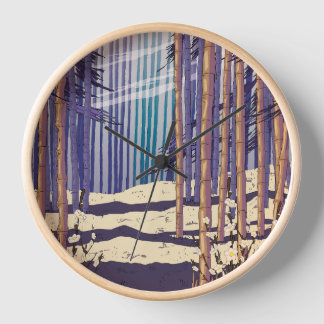 Bamboo Forest Clock