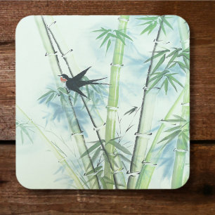 Bamboo Forest - green Coaster