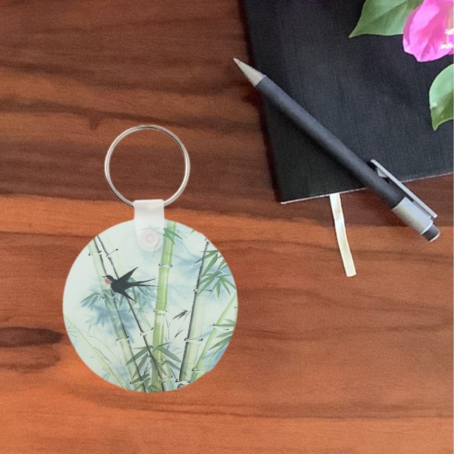 Bamboo Forest - green Key Ring (Creator Uploaded)
