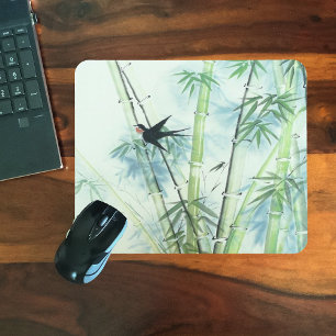 Bamboo Forest - green Mouse Mat