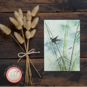 Bamboo Forest - green Postcard