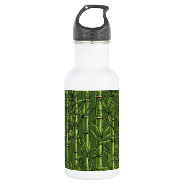 Bamboo forest in green 532 ml water bottle (Front)