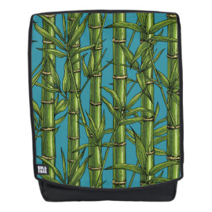 Bamboo forest in green backpack