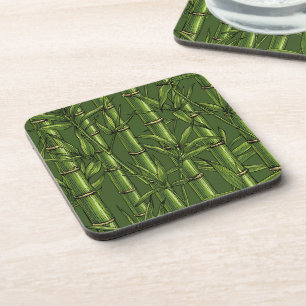 Bamboo forest in green coaster