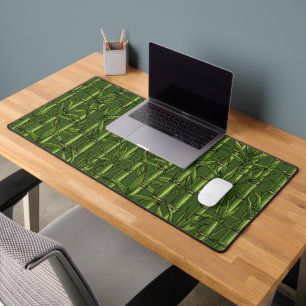 Bamboo forest in green desk mat
