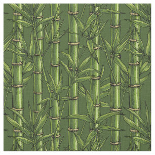 Bamboo forest in green fabric