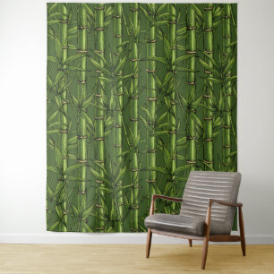 Bamboo forest in green tapestry