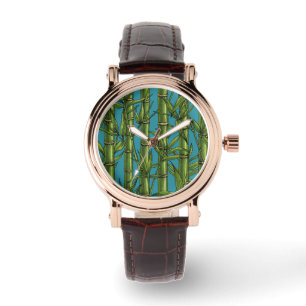 Bamboo forest in green watch