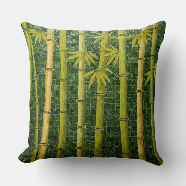 Bamboo Forest Mosaic Cushion (Front)