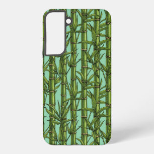 Bamboo forest on light blue samsung galaxy case