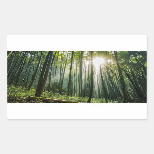 Bamboo Forest Rectangular Sticker
