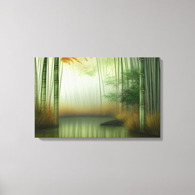 Bamboo Forest | Traditional Chinese Painting Canvas Print (Front)