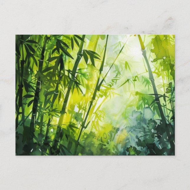 Bamboo Forest Watercolor Postcard (Front)