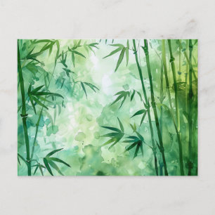 Bamboo Forest Watercolor Postcard