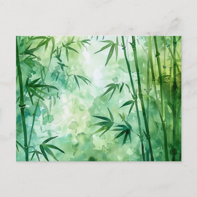 Bamboo Forest Watercolor Postcard (Front)