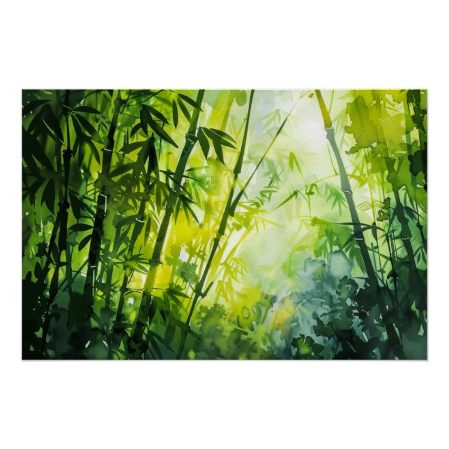 Bamboo Forest Watercolor Poster (Front)