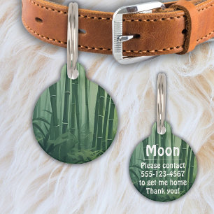 Bamboo Forest with River Pet Tag