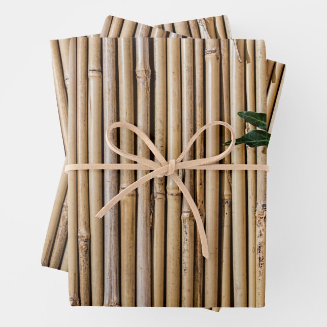 Bamboo  Gift Wrap - 3 Sheets - HAMbyWG (In situ)