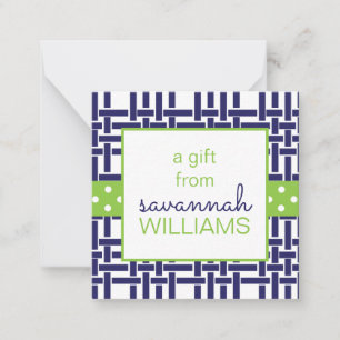 Bamboo & Grosgrain  Gift Enclosure Cards