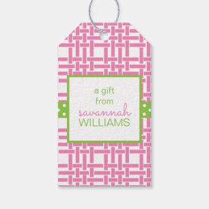 Bamboo & Grosgrain Personalised Gift Tags