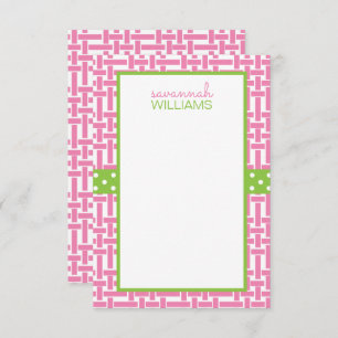 Bamboo & Grosgrain Personalised Note Cards