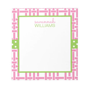Bamboo & Grosgrain Personalised Notepad
