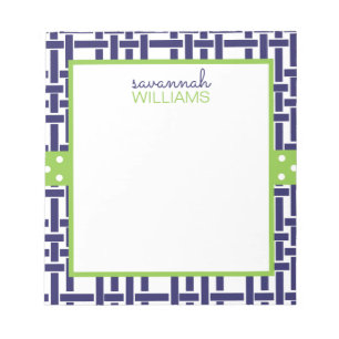 Bamboo & Grosgrain Personalised Notepad