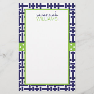 Bamboo & Grosgrain Personalised Stationery