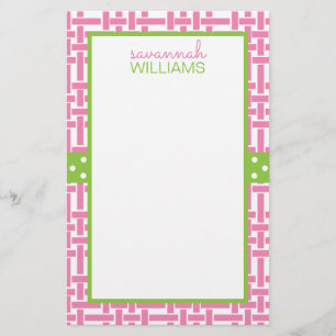 Bamboo & Grosgrain Personalised Stationery