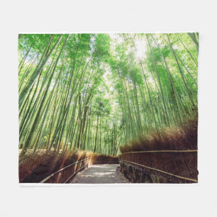 Bamboo Grove Arashiyama, Kyoto, Japan Fleece Blanket