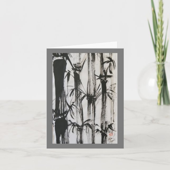 Bamboo Grove in Sumi Ink Card (Front)