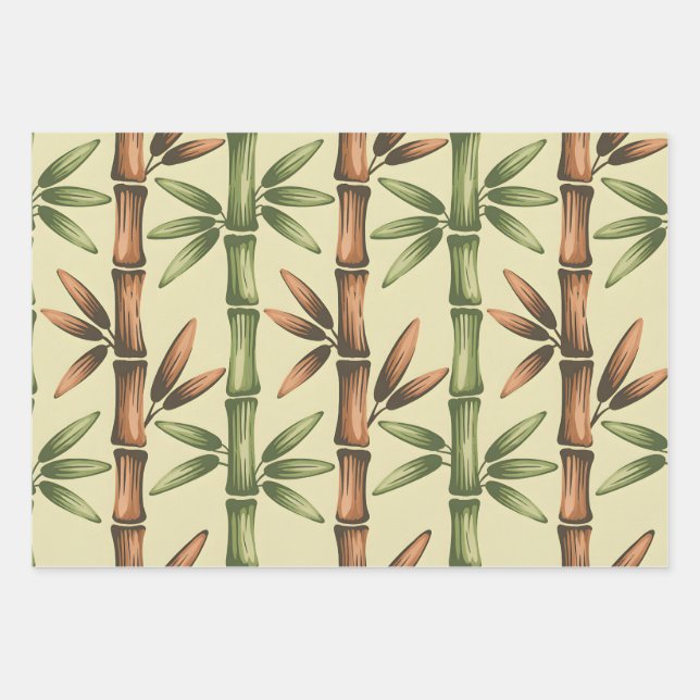 Bamboo Harmony  Wrapping Paper Sheet (Front)