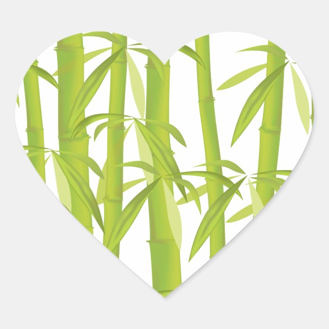 Bamboo Heart Sticker (Front)