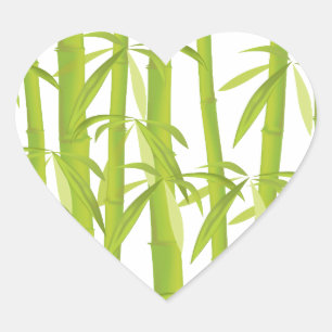 Bamboo Heart Sticker