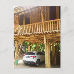 Bamboo House in Bali Postcard