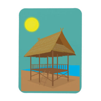 Bamboo Hut Magnet